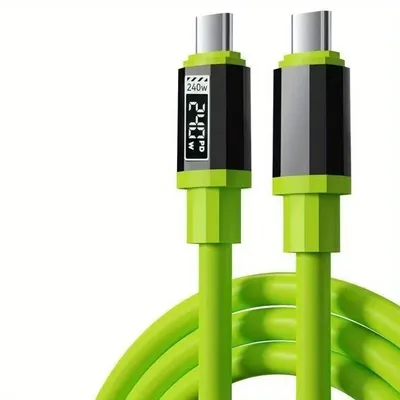 [6팩, 2M/6.6FT], 240W 고속 충전, 타입-C to 타입-C 케이블, 디지털 디스플레이 데이터 케이블, 타입-C 폰용 내구성 케이블