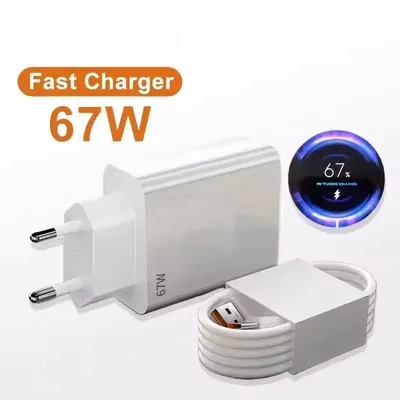 6A USB to 타입 C 데이터 케이블 67W USB 고속 충전기 전원 어댑터 샤오미 14 15 17 미 11프로 믹스 폴드 12 울트라 레드미 노트11 프로용
